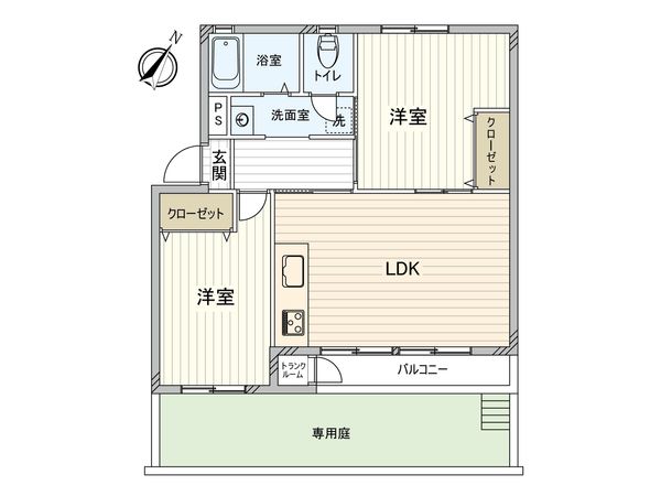 渦ケ森コーポ壱弐号館 間取図(平面図) 渦ケ森コーポ壱弐号館 間取図(平面図)