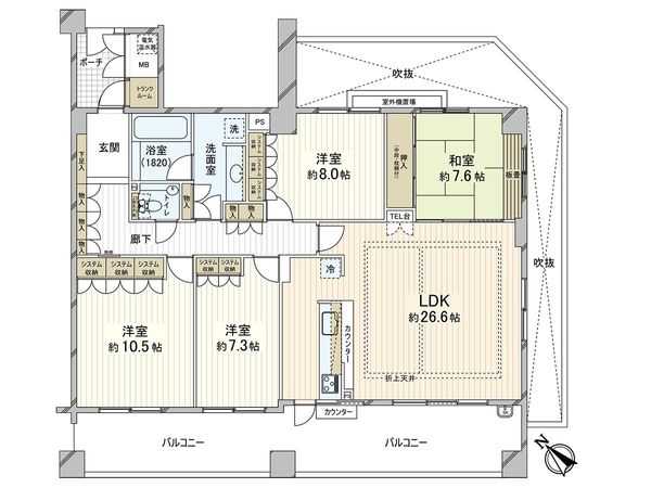 アーバンビュー芦屋山手 間取図(平面図)