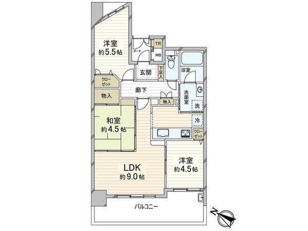 クレアガーデン甲南山手 間取図(平面図) クレアガーデン甲南山手 間取図(平面図)
