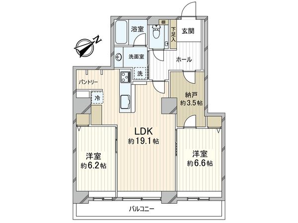 RICウエストコート参番街501号棟 間取図(平面図) RICウエストコート参番街501号棟 間取図(平面図)