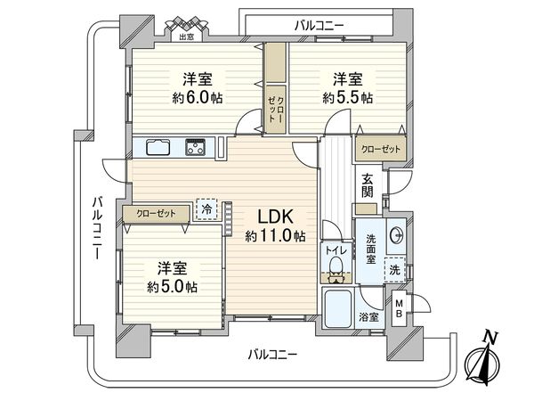 ワコーレステラ魚崎北町 間取図(平面図)