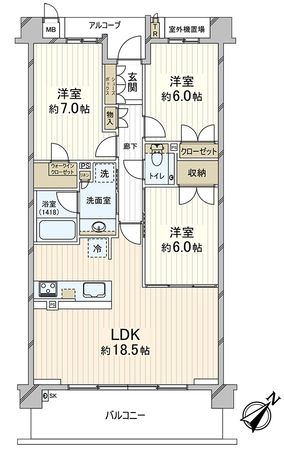 ディアエスタミオ西岡本 間取図(平面図)