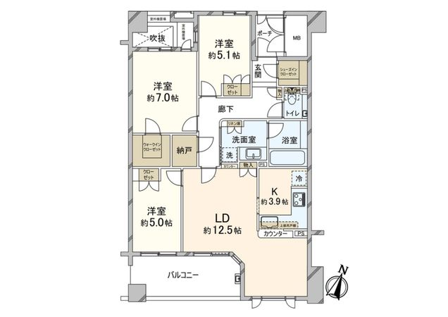 プラネスーペリア住吉本町 間取図(平面図)