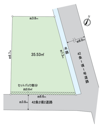 上野通6丁目土地 地形図