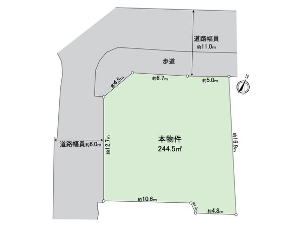 上野通6丁目 土地 区画図 上野通6丁目 土地 区画図