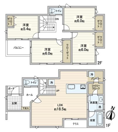 高尾通4丁目 新築戸建 間取図(平面図)