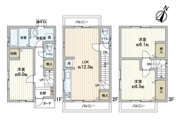 上野通2丁目 戸建 間取図(平面図)