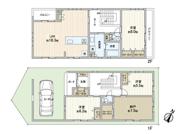 青谷町3丁目 新築戸建 間取図(平面図)