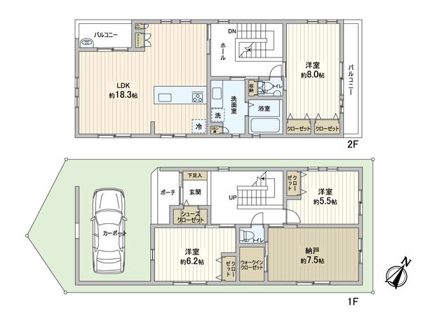 青谷町3丁目 新築戸建 間取図(平面図)