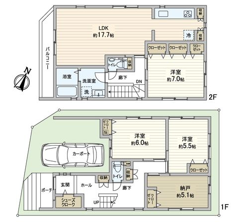 篠原北町4丁目 B号地 新築戸建 間取図(平面図) 篠原北町4丁目 B号地 新築戸建 間取図(平面図)