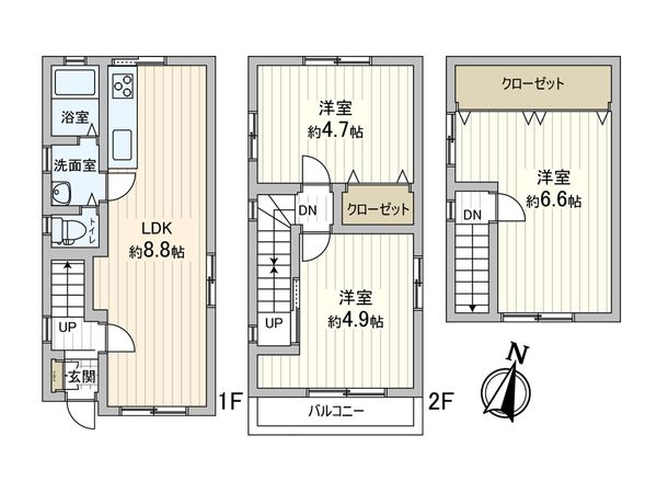 岩屋中町1丁目戸建 間取図(平面図) 岩屋中町1丁目戸建 間取図(平面図)