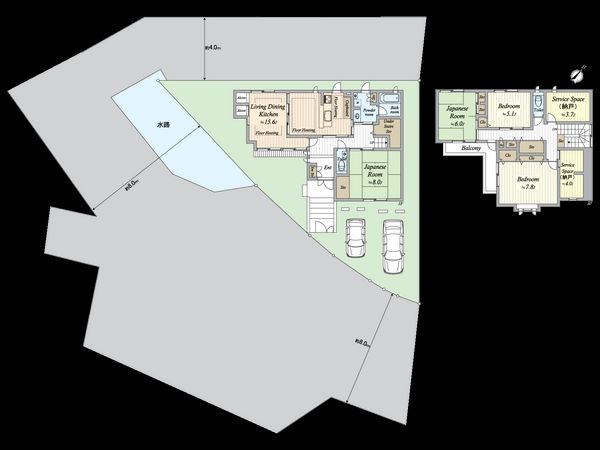 篠原北町3丁目 戸建 間取図(平面図) 篠原北町3丁目 戸建 間取図(平面図)