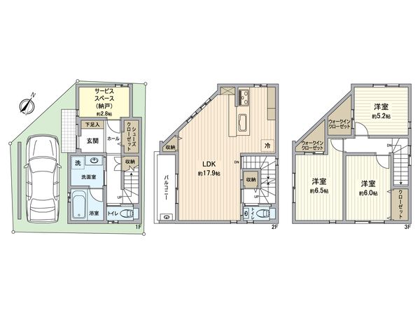 大和町2丁目 新築戸建 間取図(平面図)