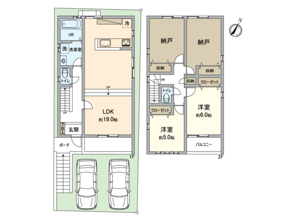 上野通3丁目新築戸建A号地 間取り