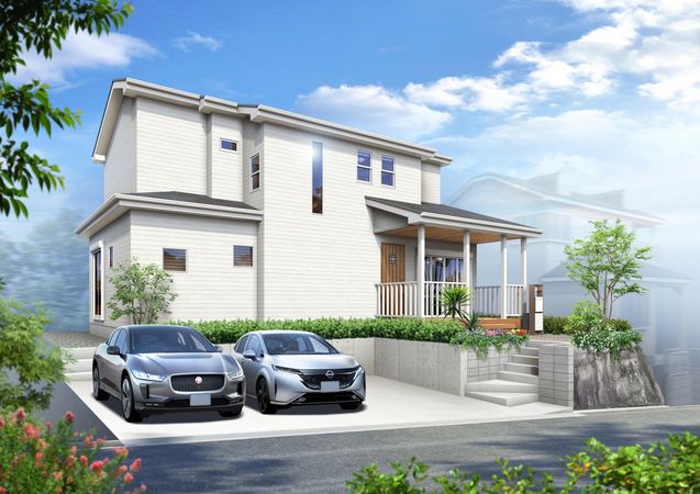 広陵町六丁目新築一戸建 外観パース図 広陵町六丁目新築一戸建 外観パース図