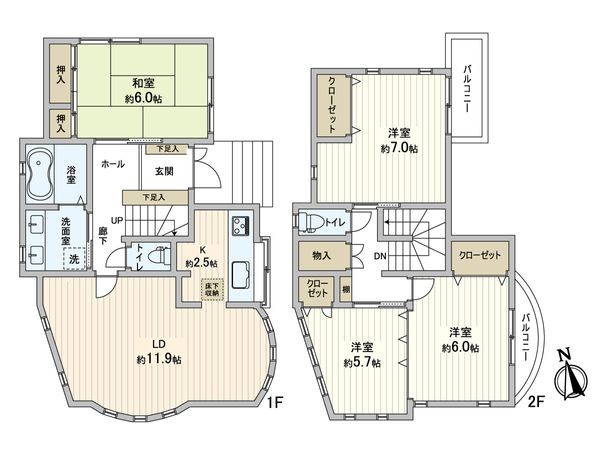 篠原台 戸建 間取図(平面図)