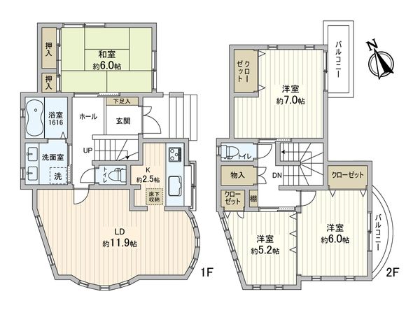篠原台 戸建 間取図(平面図)