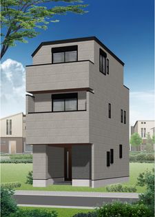 灘区篠原中町4丁目 新築戸建て 外観パース図