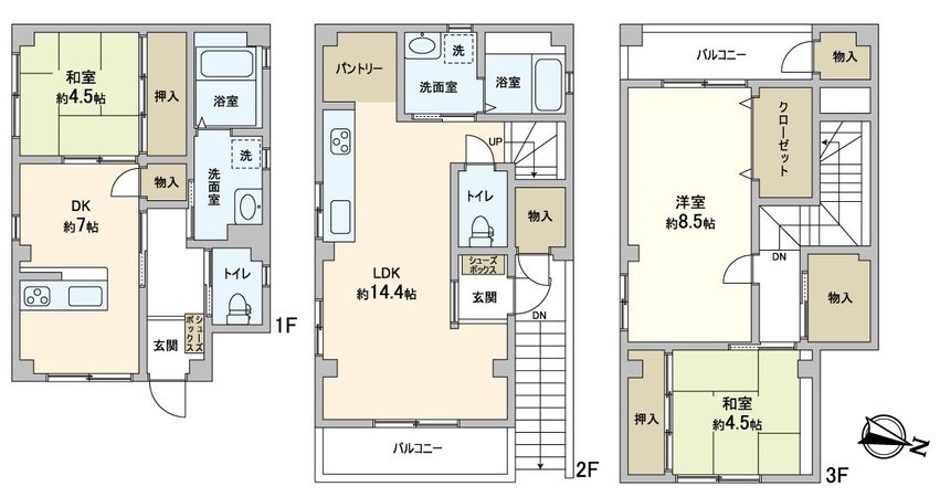 桜ヶ丘町一戸建 間取図(平面図)