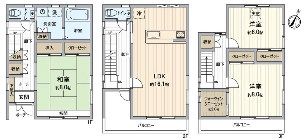 深田町2丁目 間取図(平面図) 間取図(平面図)