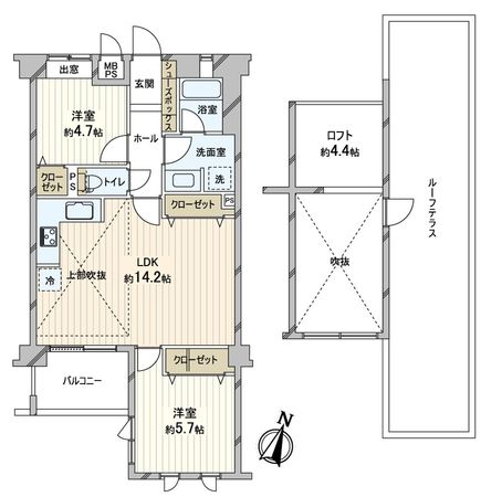 パレ六甲篠原 間取図(平面図)