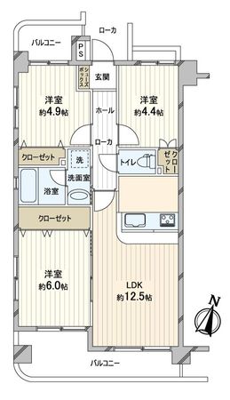 甲南サンステージ六甲 間取図(平面図) 甲南サンステージ六甲 間取図(平面図)