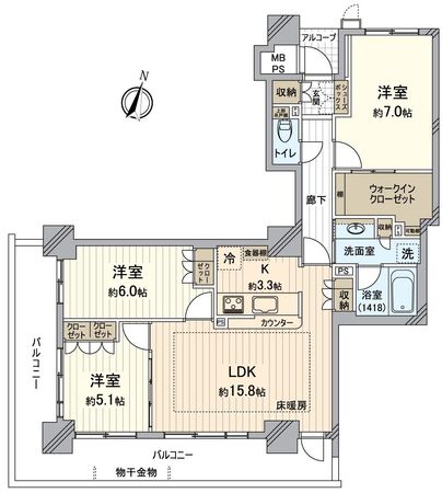 ワコーレ神戸灘タワー 間取図(平面図) ワコーレ神戸灘タワー 間取図(平面図)