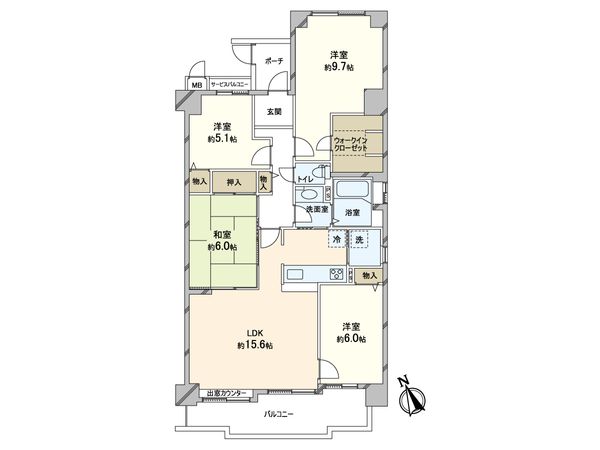ルネ神戸北町Ⅱ サウスコート3番館 間取図(平面図) ルネ神戸北町Ⅱ サウスコート3番館 間取図(平面図)