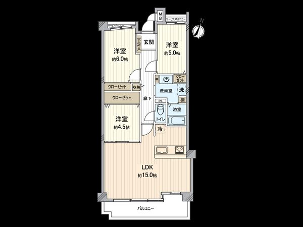 マイシティレックスマンション東灘コーストアヴェニュー 壱番館 間取図(平面図) 間取図(平面図)