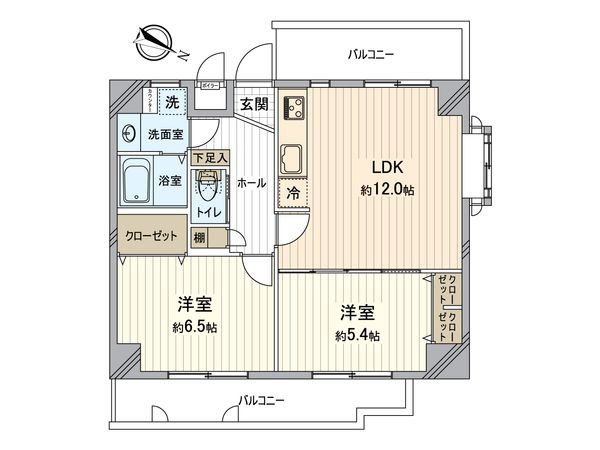 ヴェルドール六甲道 間取図(平面図)