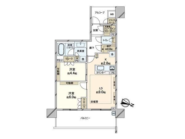 摩耶シティSTATION BLOOM 間取図(平面図)