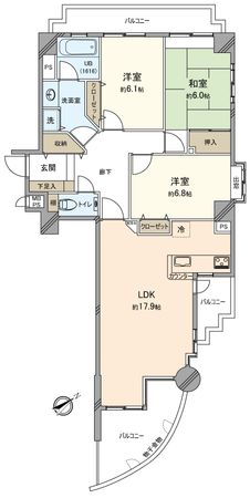 ライオンズマンション篠原北町 間取図(平面図)