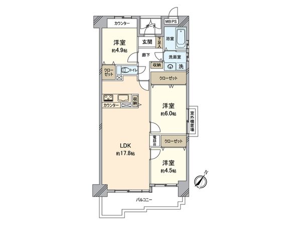 ライオンズマンション灘南 間取図(平面図)