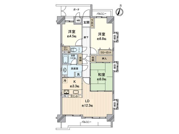 ステイツ六甲道フラッツ 間取図(平面図)