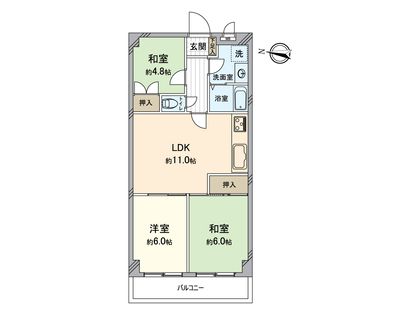 グランパレ六甲 間取図(平面図) 間取図(平面図)