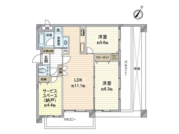 甲南ドルチェ六甲 間取図(平面図) 甲南ドルチェ六甲 間取図(平面図)