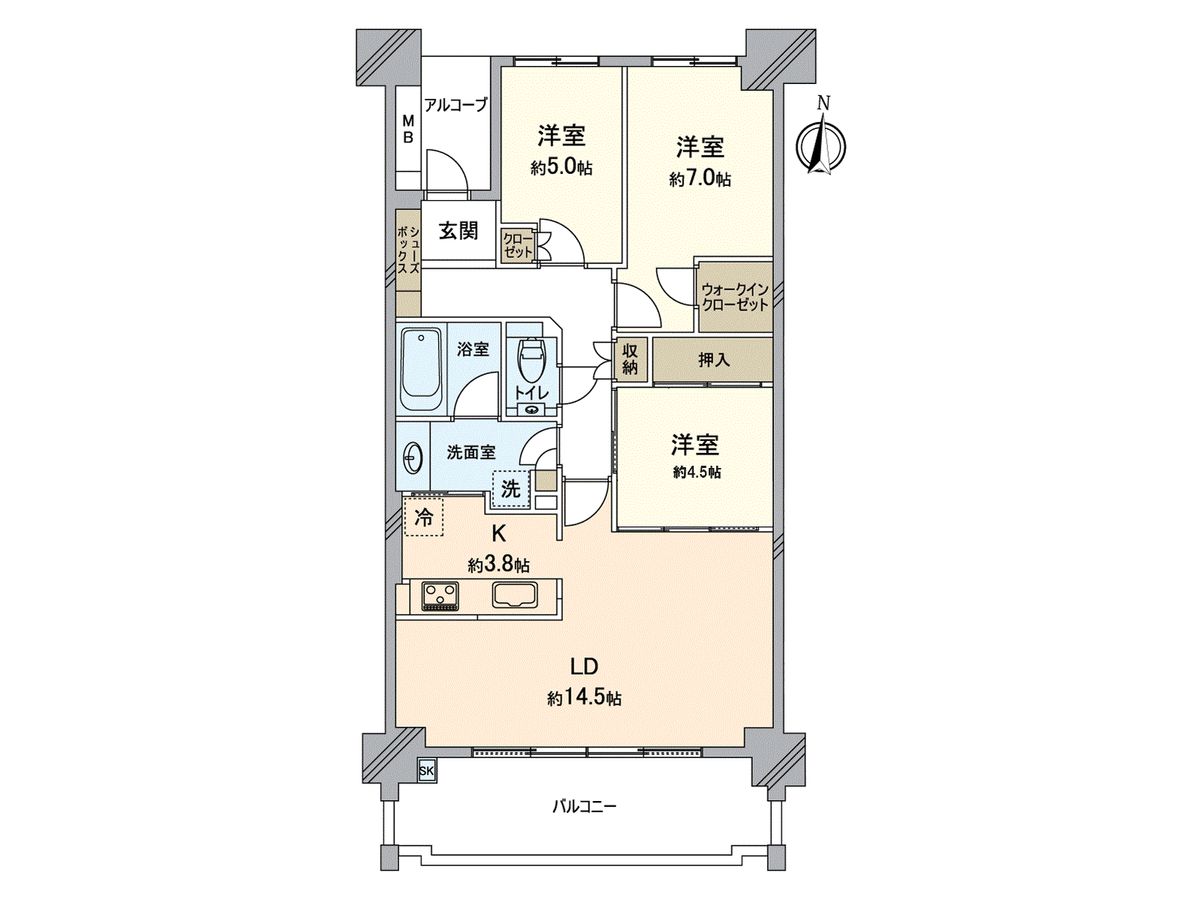 サンクタス六甲VIEWS 間取図(平面図) 間取図(平面図)
