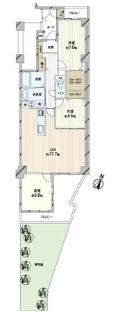 セレッソコート御影山手 間取図(平面図) セレッソコート御影山手 間取図(平面図)