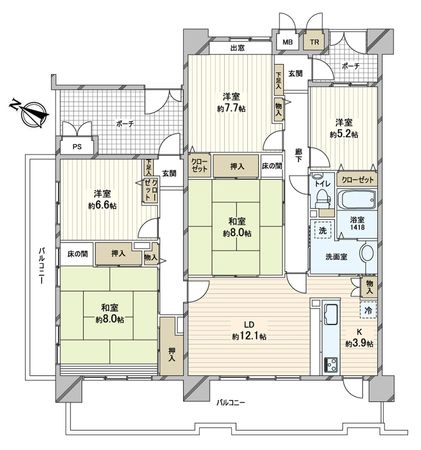 ウェルブ六甲道 3番街2番館 間取図(平面図) ウェルブ六甲道 3番街2番館 間取図(平面図)