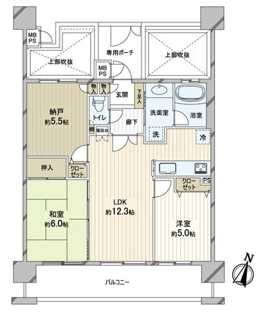 ライオンズマンション王子公園ヴィアーレ 間取図(平面図) ライオンズマンション王子公園ヴィアーレ 間取図(平面図)