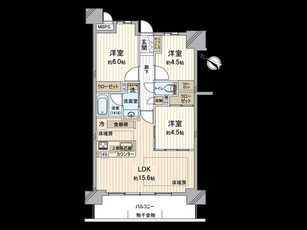 ワコーレ王子公園グランデ 間取図(平面図)