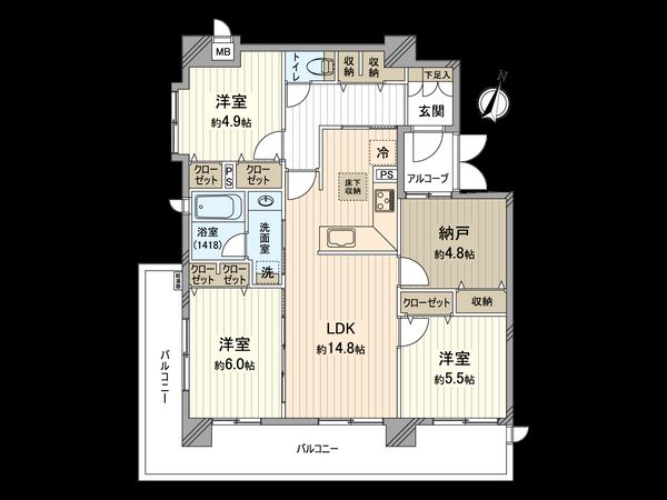 アムール六甲 間取図(平面図) 間取図(平面図)