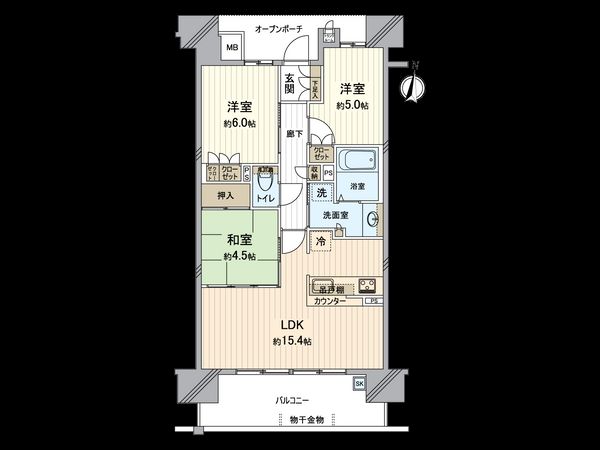 Brilliaレジデンス六甲アイランド 間取図(平面図)