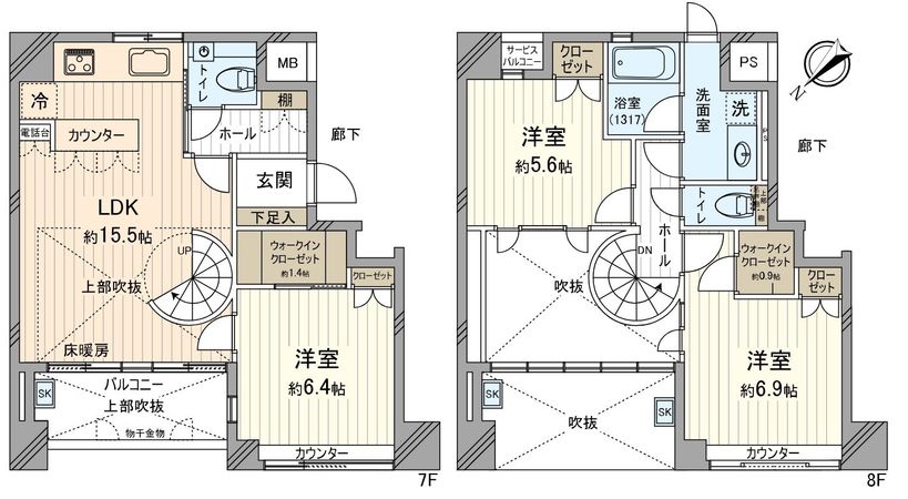 アーバンビュー神戸三宮 間取図(平面図) アーバンビュー神戸三宮 間取図(平面図)