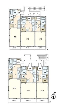 ブルンヒルト楠丘 間取図(平面図) ブルンヒルト楠丘 間取図(平面図)
