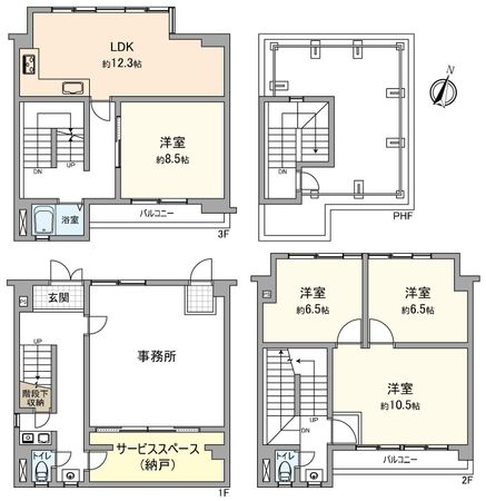 福住通8丁目 戸建 間取図(平面図)