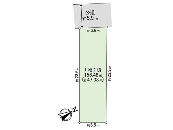 神戸市北区南五葉5丁目 土地 B号地 区画図 神戸市北区南五葉5丁目 土地 B号地 区画図