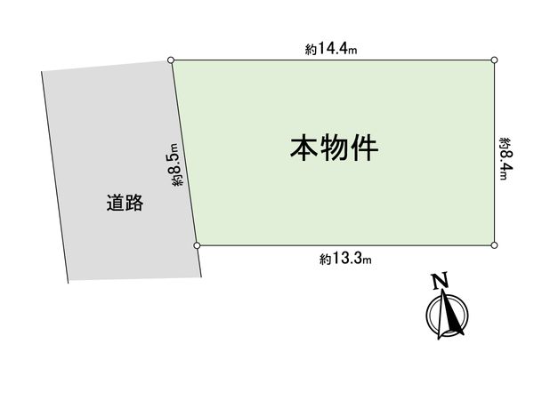 北区甲栄台5丁目 土地 敷地図