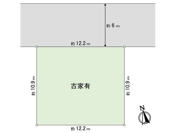 垂水区旭が丘1丁目 古家付き土地 区画図