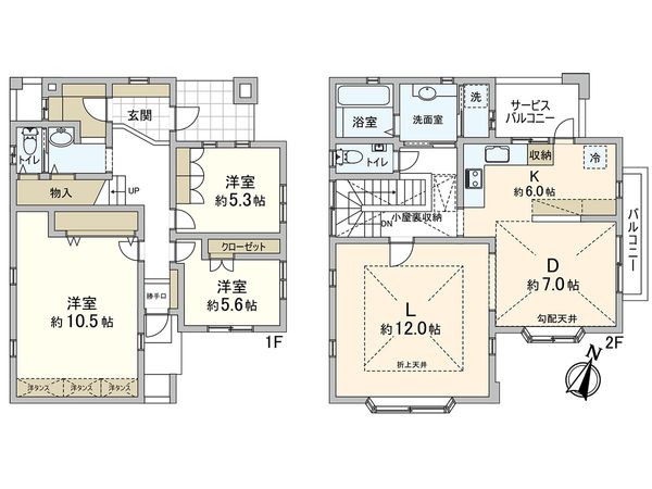 垂水区舞子台3丁目 戸建 間取図(平面図) 間取図(平面図)